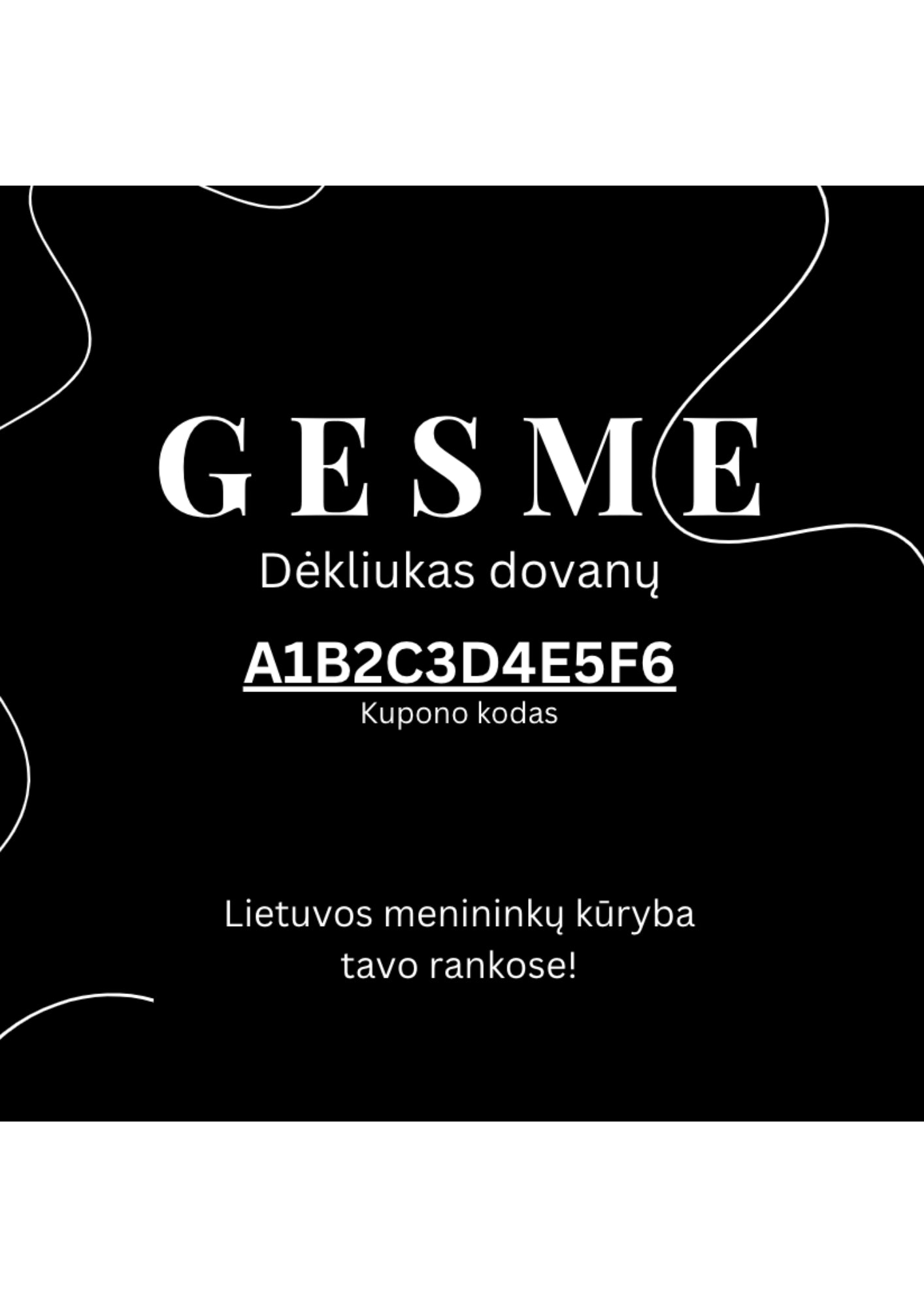 GESME Dovanų Kuponas Elektroninis